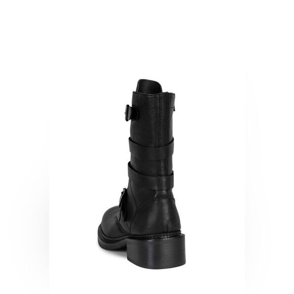 NEW Jeffrey Campbell Shoreditch Moto Buckle Boots BLACK - Picture 4 of 5